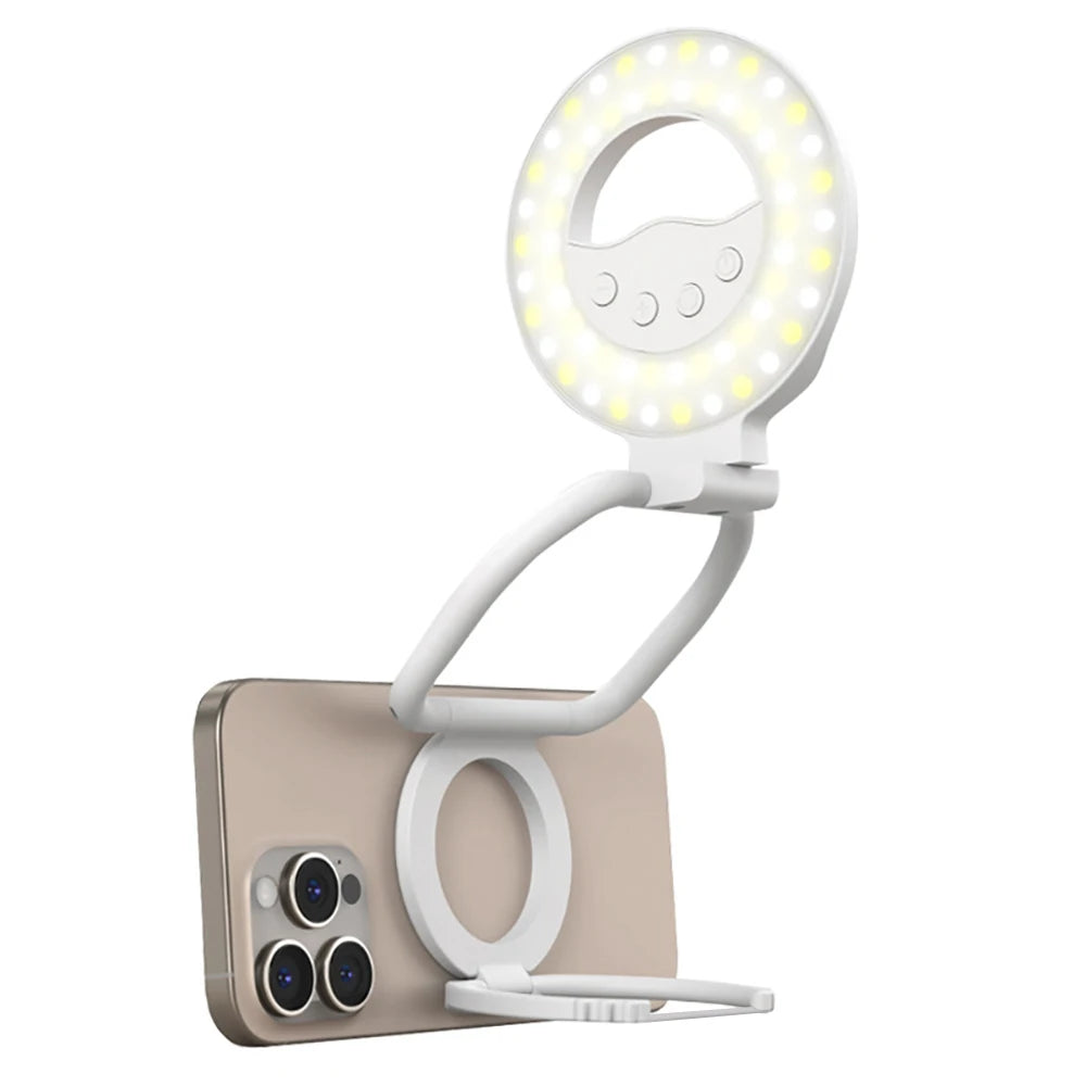 Magnetic Mobile Phone Fill Light Live Streaming Camera Beauty Light RGB Pocket Full-color LED USB Charging Photo Ambient Light