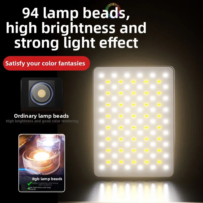 Portable Magnetic Mobile Phone Fill Light RGB Fill Light For Phone Camera Professional Live Stream Video Photography Lighting