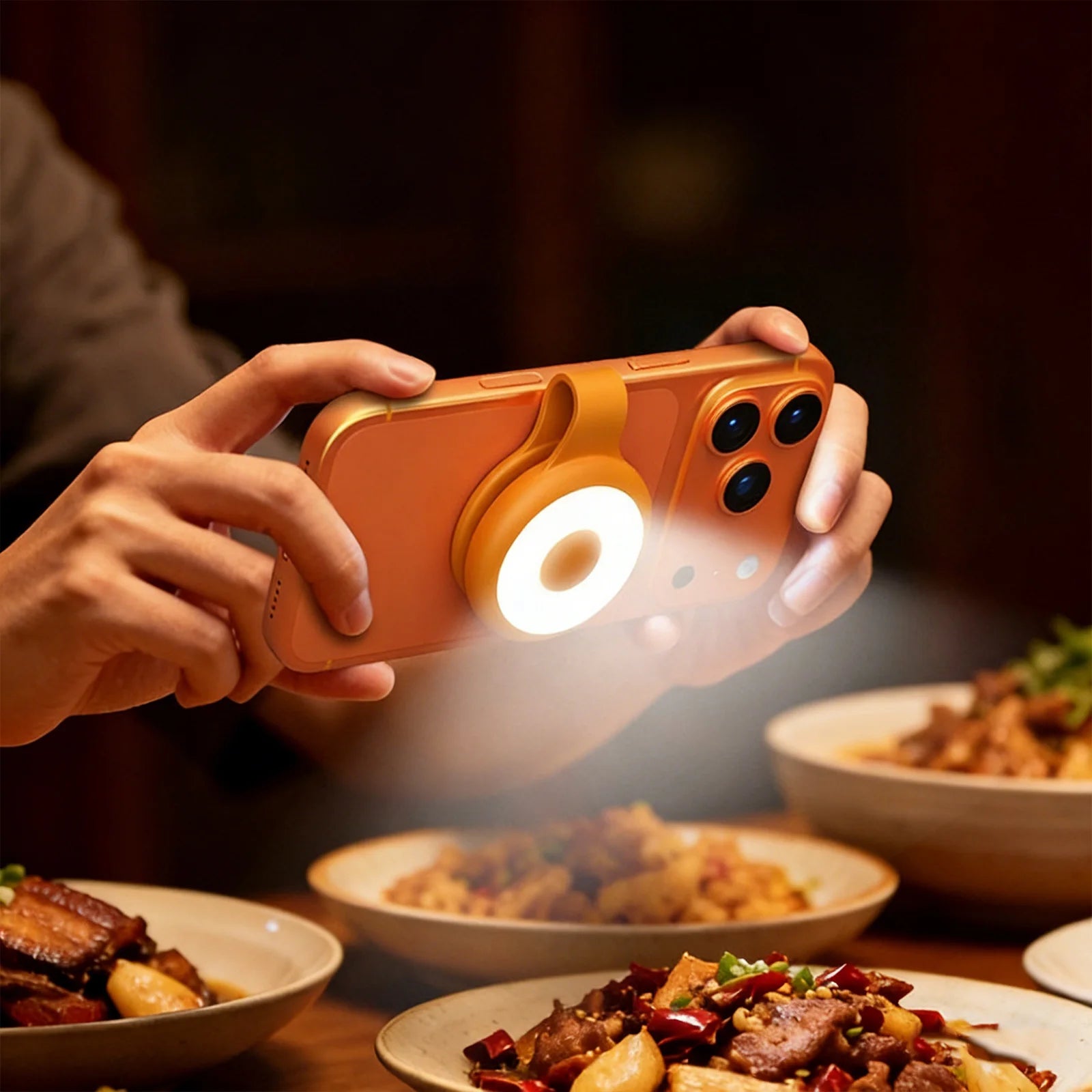 Magnetic Phone Fill Light with Mirror, Portable Clip-on Selfie Light for Night Shooting, Photography Assistant for TikTok YouTub