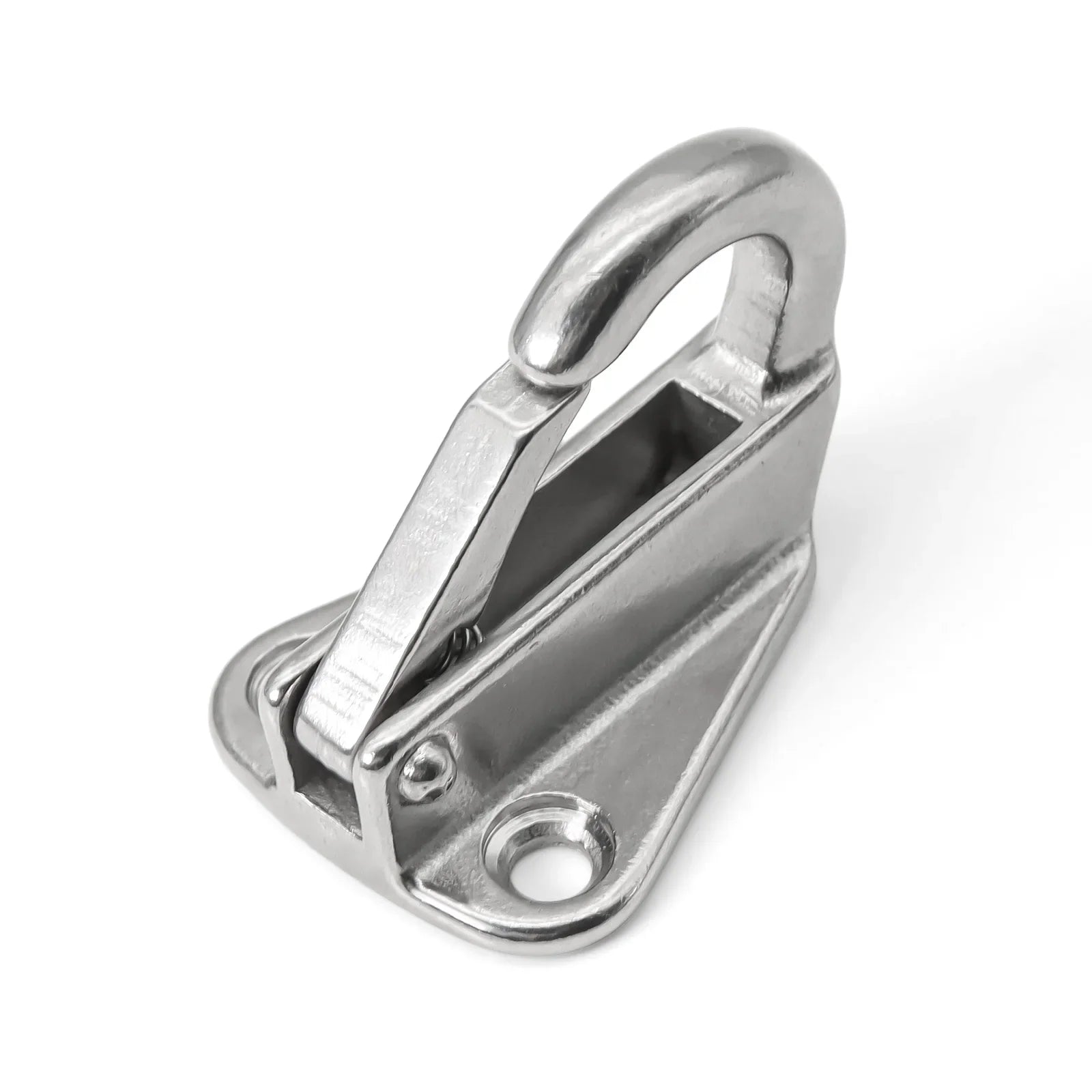 2PCS Stainless Steel Spring Locked Fender Hook Marine Boat Spring Snap Attach Rope Fending Hook Boat Hardware Accessories