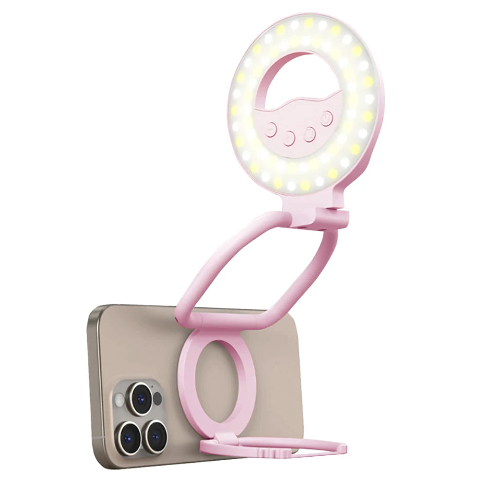 Magnetic Mobile Phone Fill Light Live Streaming Camera Beauty Light RGB Pocket Full-color LED USB Charging Photo Ambient Light